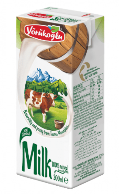 Yörükoğlu Semi Skimmed Milk 200ml